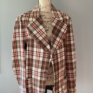 Unique Plaid Vintage Blazer